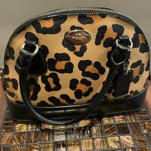 Mini COACH Leopard Dome Purse